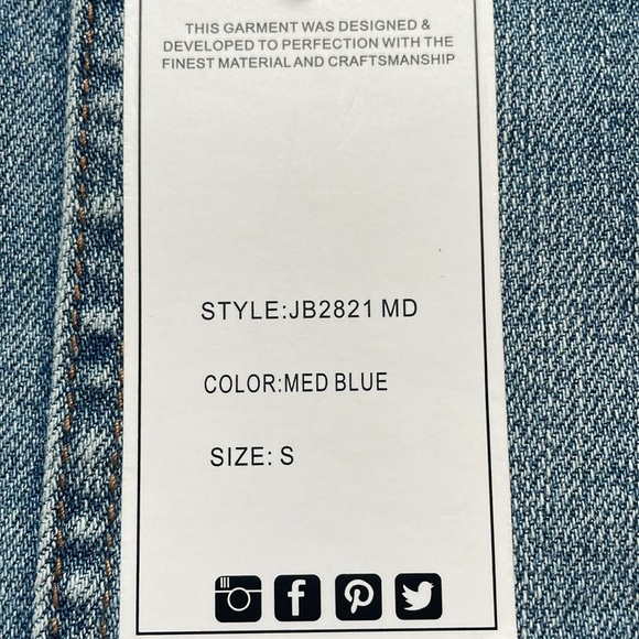 Judy Blue denim overall skirt NWT small - Picture 7 of 15